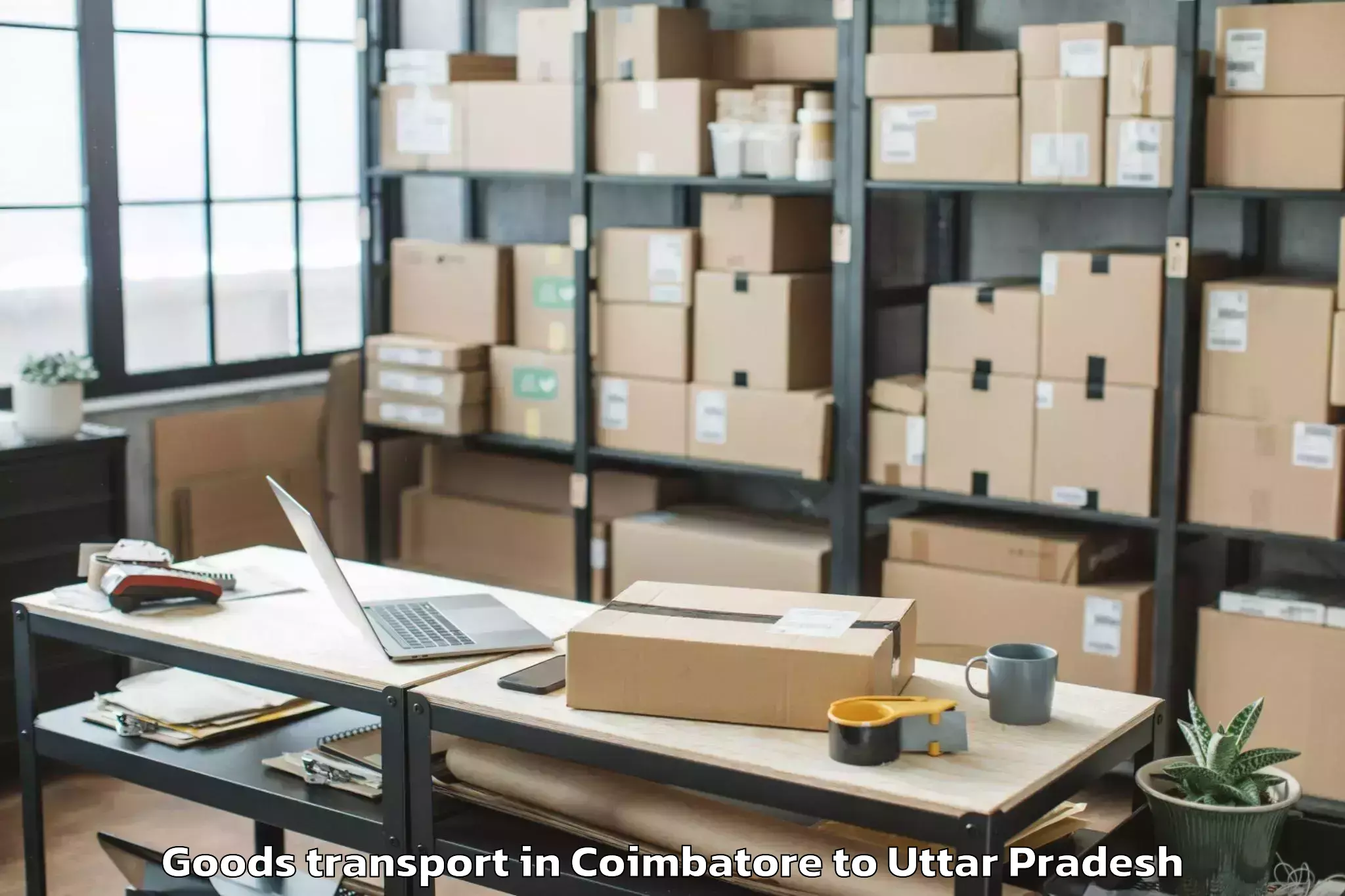 Easy Coimbatore to Jhusi Goods Transport Booking